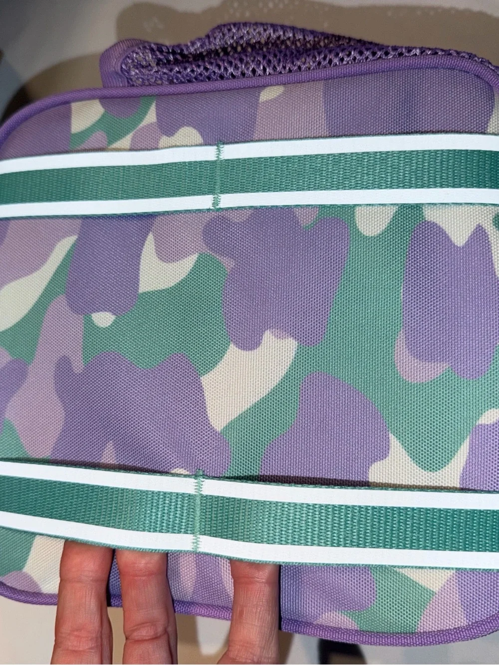 Pottery Barn Kids Mackenzie Purple Camo Backpack & Lunch Box Set. EMP